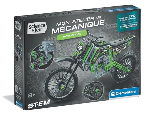 Clementoni - Motocross 8 Jahre – Mechanisches Baukasten für... - Jouets & Jeux Amazon Allemagne à 9.82€