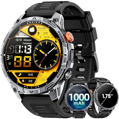 Reloj inteligente militar para hombre, con batería de 1000... - Home & Kitchen Amazon Spain à 84.20€