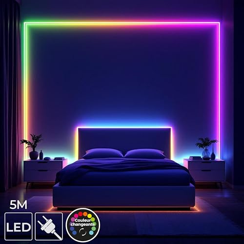 HOME DECO FACTORY - LA0163 - Ruban LED RGB 5M Blanc et... - Maison & Cuisine en promo à 27.47€