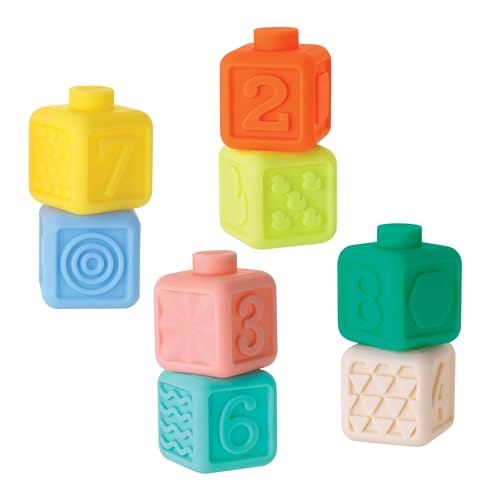 INFANTINO Squeeze & Stack Soft Baby Block Set, 8 Colourful... - Baby & Nursery Amazon UK à 4.00€