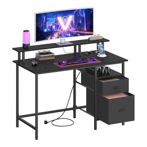 VASAGLE Gaming-Schreibtisch, mit Schubladen aus Stoff... - Maison & Cuisine en promo à 67.99€