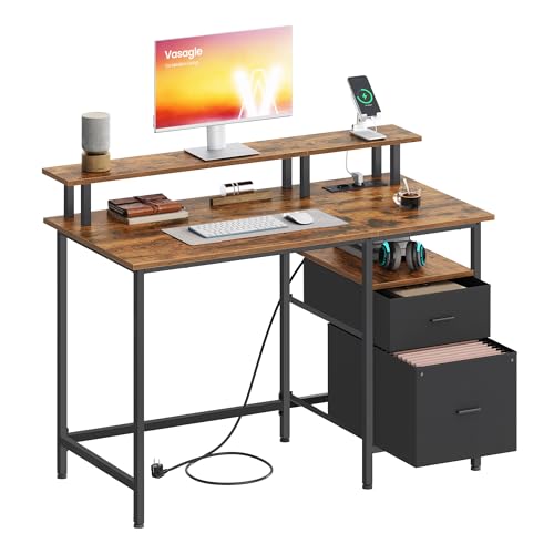 VASAGLE Gaming-Schreibtisch, mit Schubladen aus Stoff... - Maison & Cuisine en promo à 67.99€