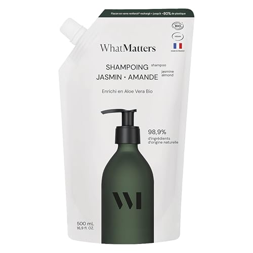 WHAT MATTERS Éco-Recharge Shampoing Amande Jasmin, 500ml... - Beauté & Parfums Amazon France à 29.63€