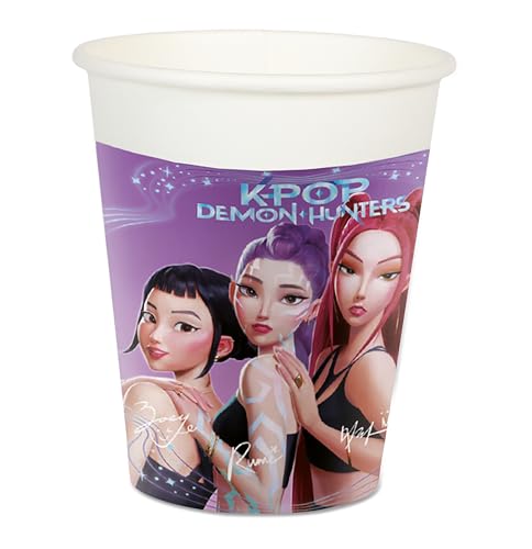 8 vasos K-pop Demon Hunters de papel, 200 ml, decoración de... - Nouvelle promo Amazon à 3.55€