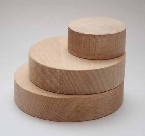 Buche Rund Holz Runde dick 27mm Holzscheibe BucheLeimholz... - Loisirs Créatifs Amazon Allemagne à 1.80€