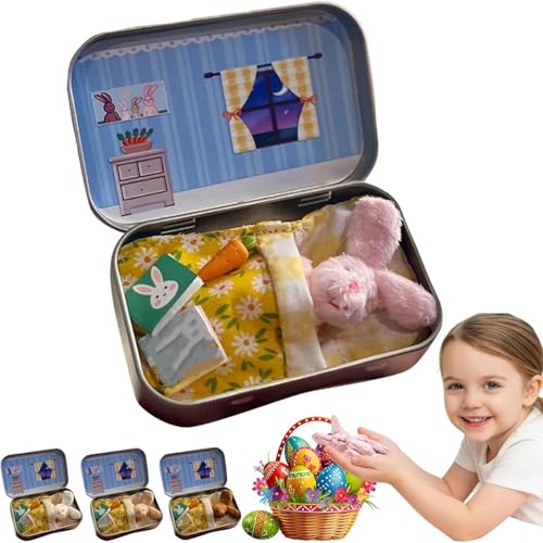 Easter Bunny Little Pocket Bunny in a Tin Box, Mini Plush... - Jouets & Jeux Amazon Royaume-Uni à 3.69€