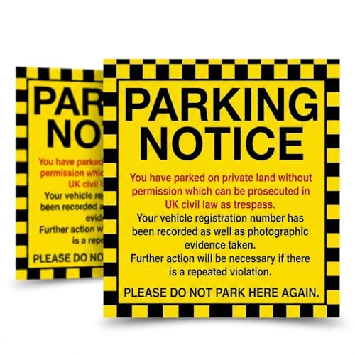 Parking Notice Stickers, 10x10cm for UK Private Land, High... - Maison & Cuisine Amazon Royaume-Uni à 2.50€