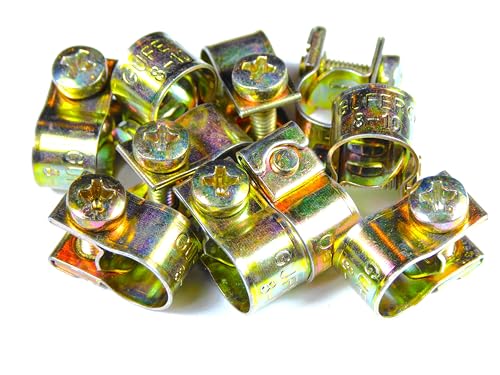 Schlauchschellen rundziehend, 8-27mm, gelb verzinkt, für... - Jardin & Extérieur Amazon Allemagne à 1.75€