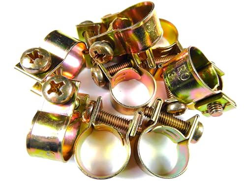 Schlauchschellen rundziehend, 8-27mm, gelb verzinkt, für... - Jardin & Extérieur Amazon Allemagne à 1.89€