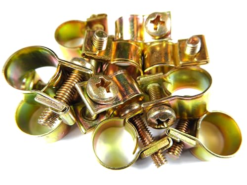 Schlauchschellen rundziehend, 8-27mm, gelb verzinkt, für... - Jardin & Extérieur Amazon Allemagne à 1.79€