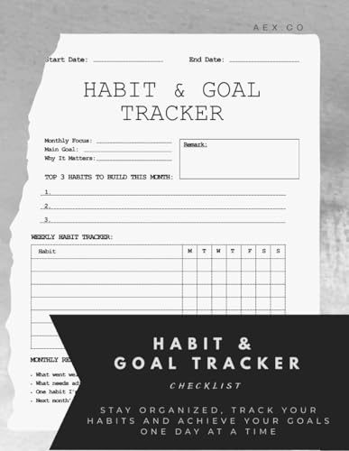 Habit & Goal Tracker: 100-Day Habit & Goal Tracker A Guided... - Sports & Fitness Amazon Royaume-Uni à 4.48€