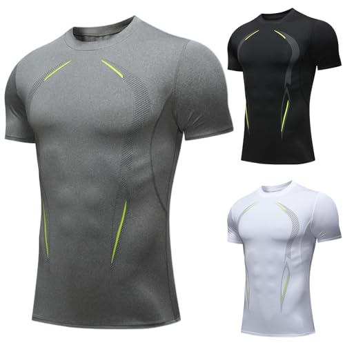 Kompressionsshirt Herren Kurzarm Funktionsshirt Sport... - Sports & Fitness en promo à 13.98€