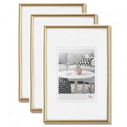 walther design Bilderrahmen Gold 15x20 cm 3er Pack Galeria... - Maison & Cuisine en promo à 29.16€