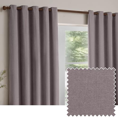 Yard furn Heavy Chenille Eyelet Curtain Pair – Lined Room... - Home & Kitchen Amazon UK à 105.99€
