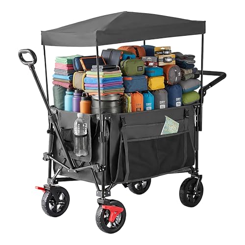 Relaxdays Chariot Pliable 150 kg, Toit Amovible, poignée... en promo à 93,99€ (-53%) sur Amazon FR