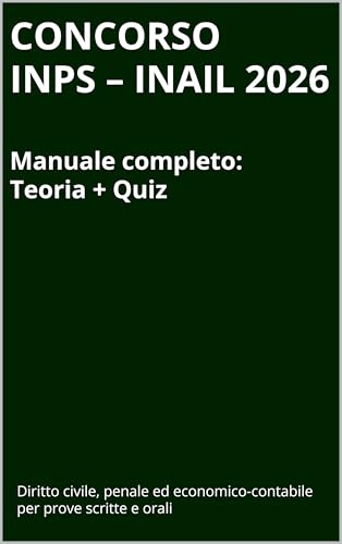 Concorso INPS e INAIL 2026 – Manuale completo con teoria e... - Beauty & Fragrances Amazon Italy à 2.69€