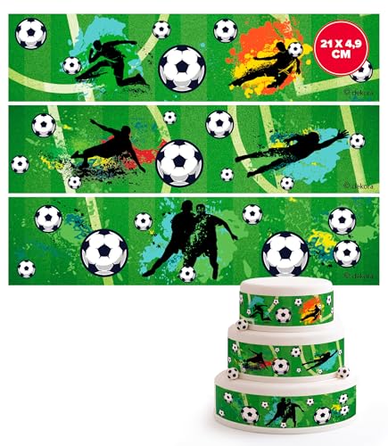 dekora – Láminas de fútbol para tartas 3 cintas de papel... - Bébé & Puériculture Amazon Espagne à 2.90€