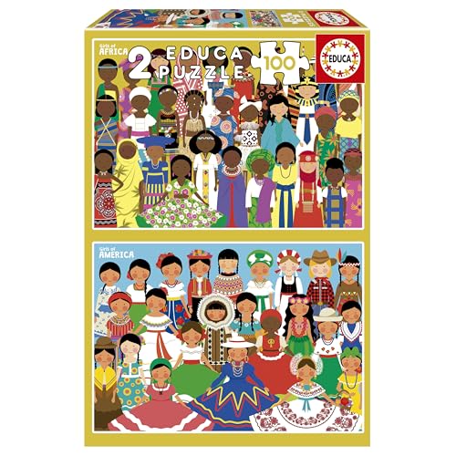Educa - Set mit 2 Kinderpuzzles à 100 Teilen | Mädchen... - Jouets & Jeux en promo à 12.99€