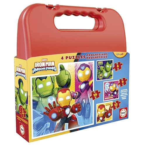 Educa - Iron Man and His Awesome Friends | Coffret de 4... - Jouets & Jeux en promo à 12.99€
