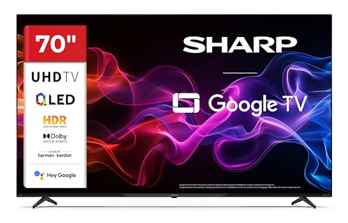 Sharp QLED Fernseher 70 Zoll Google TV - 4K UHD Smart TV... - High-Tech & Électronique Amazon Allemagne à 579.99€