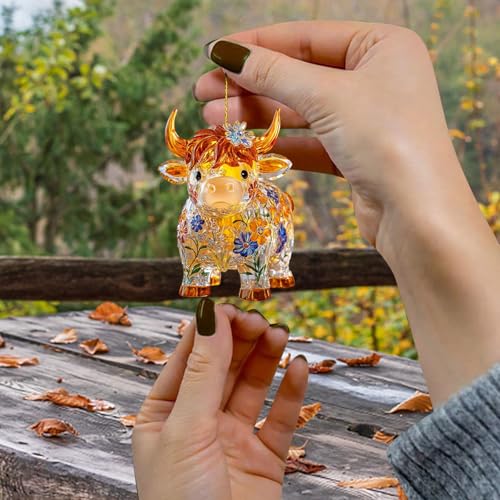 Fensterbild Highland Kuh zu Ostern – Niedliche... - Maison & Cuisine Amazon Allemagne à 1.99€