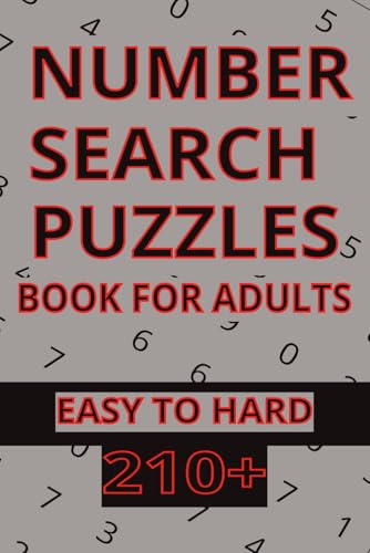 Number Search Puzzles: 220 Puzzles for Adults: An Easy to... - Jouets & Jeux en promo à 7.48€