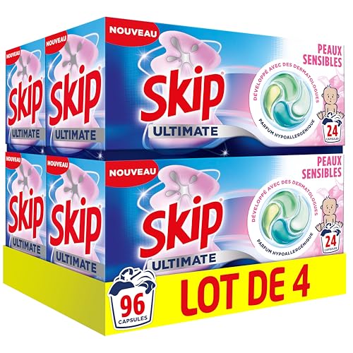 Skip Lessive Capsules Ultimate 4en1 Peaux Sensibles... en promo à 33,58€ (-40%) sur Amazon FR