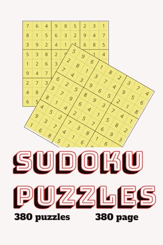 Sudoku Puzzles: 380 Puzzles with Solutions Included: A... - Jouets & Jeux en promo à 9.71€