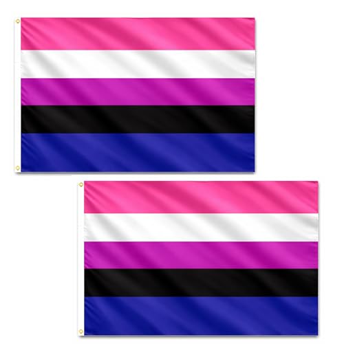 2 banderas de orgullo Genderfluid de 5 x 3 pies con ojales... - Home & Kitchen Amazon Spain à 7.62€