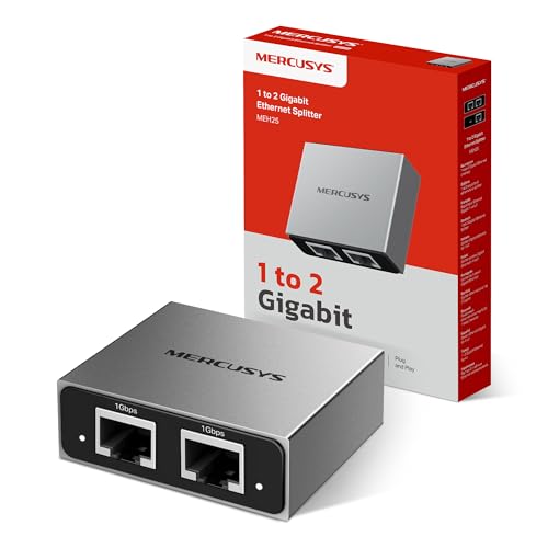 NEW MERCUSYS MEH25 Ethernet Splitter,1 to 2 Gigabit Network... - High-Tech & Électronique Amazon Royaume-Uni à 8.99€