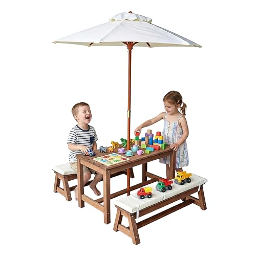 Relaxdays Kindersitzgruppe für draußen, Garten Picknickbank... - Maison & Cuisine Amazon Allemagne à 139.99€