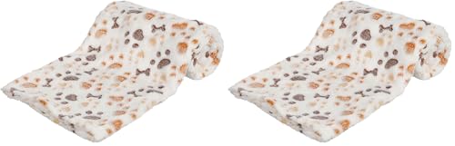 TRIXIE Lingo Blanket, 10 x 75 cm, White/Beige (Pack of 2) - Nouvelle promo Amazon à 8.88€