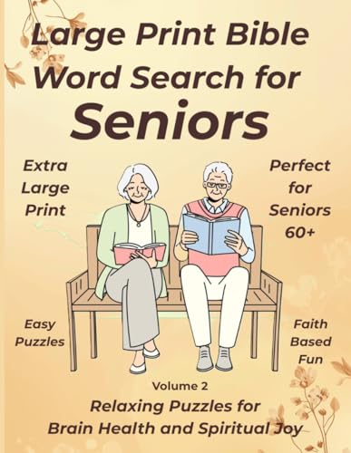 Bible Word Search for Seniors: Large Print Easy Puzzles for... - Toys & Games Amazon UK à 4.34€