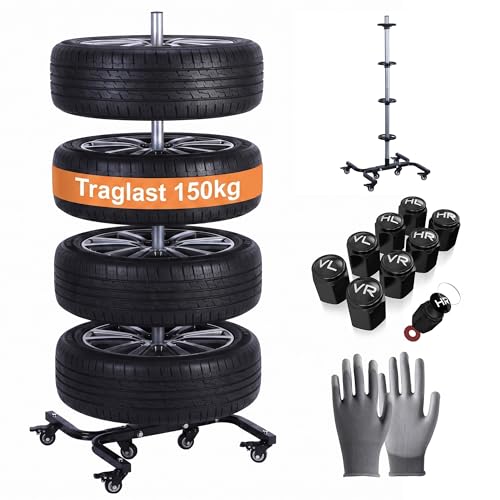 Relaxdays Reifenständer mit Rollen, für 4 Reifen mit... - Auto & Moto Amazon Allemagne à 27.57€